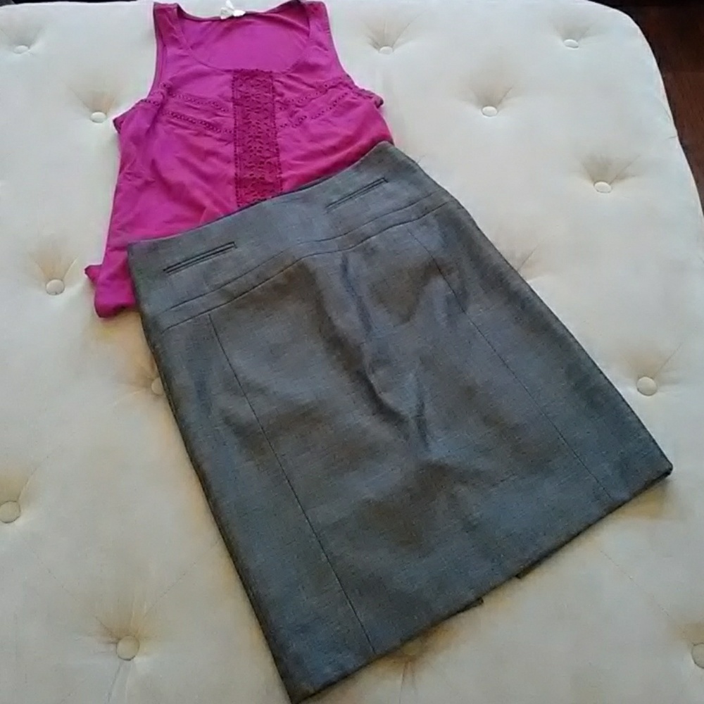 Gray Express pencil skirt